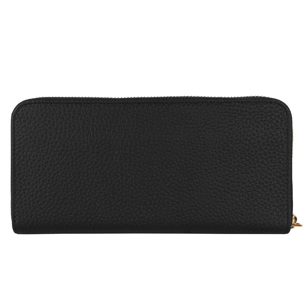 Elegant Leather Zip Wallet - Timeless Accessory