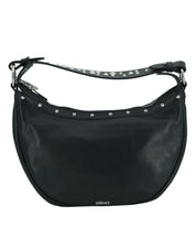 Elegant Black Leather Hobo Shoulder Bag