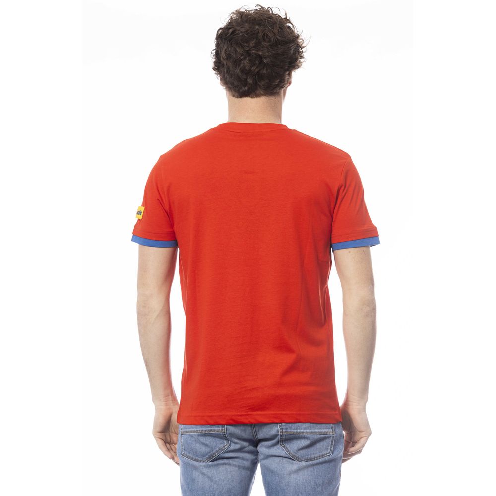 Red Cotton Men T-Shirt