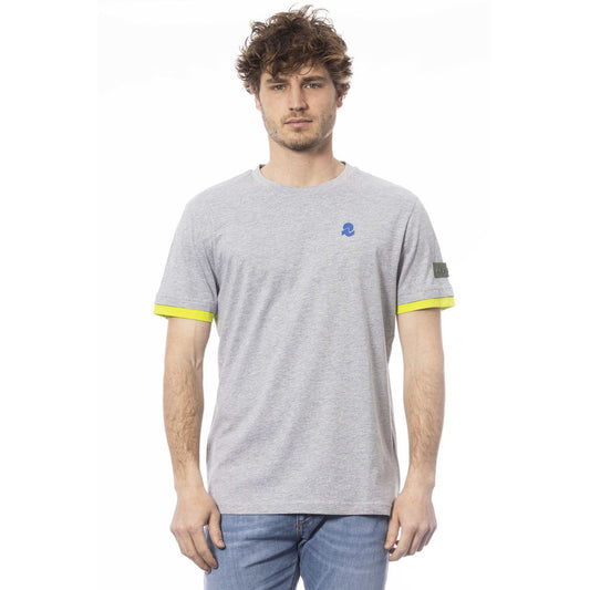 Gray Cotton Men T-Shirt