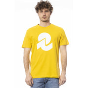 Yellow Cotton Men T-Shirt