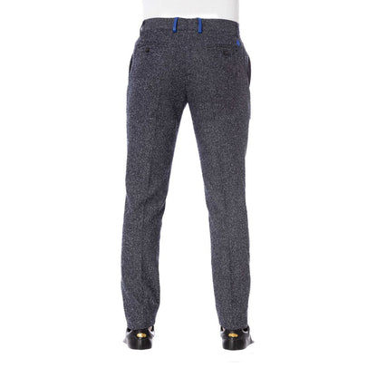 Black Cotton Men Trousers