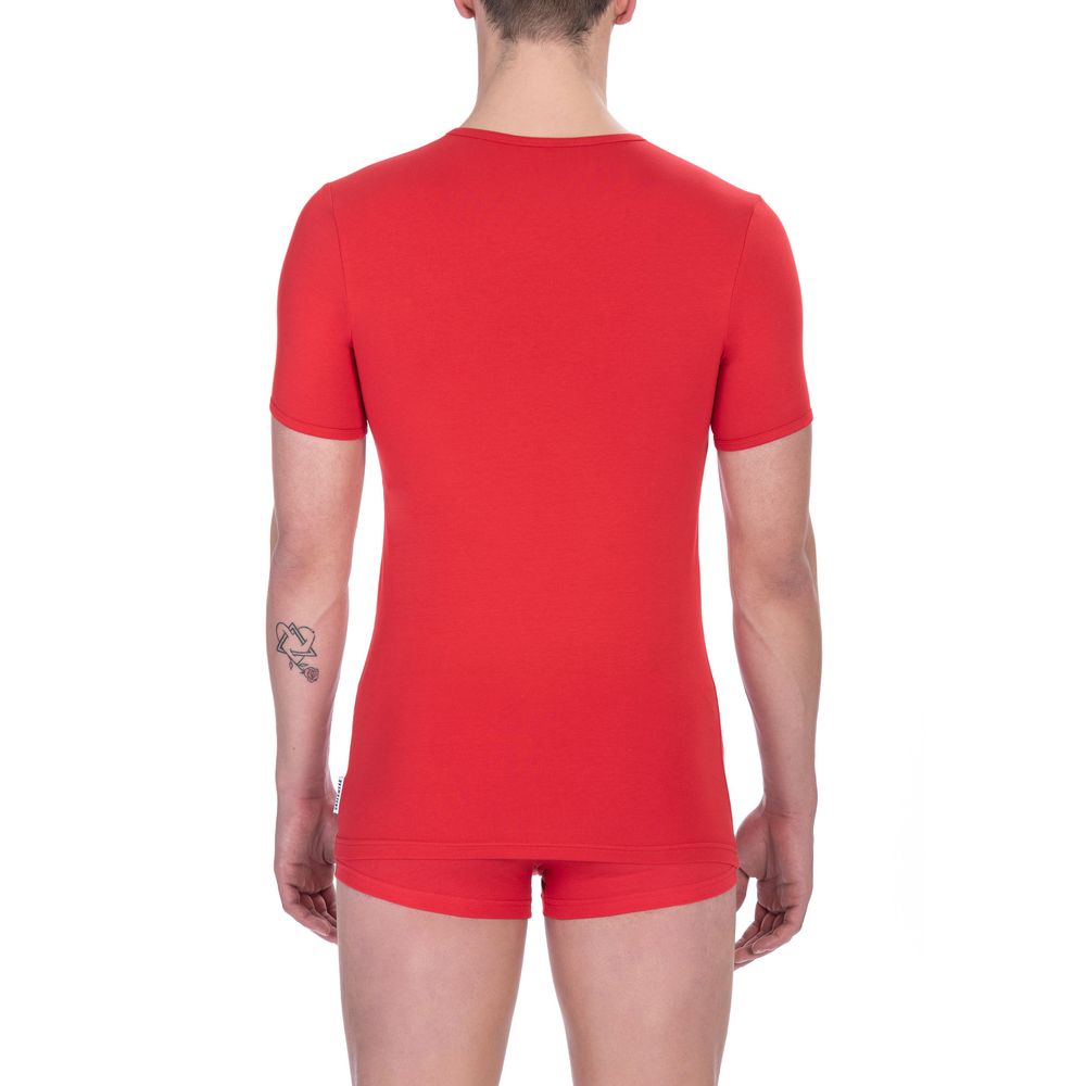 Red Cotton Men T-Shirt