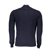 Blue Polyamide Men Sweater