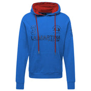 Chic Blue Cotton Hooded Sweatshirt