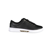 Black Leather Women Sneaker