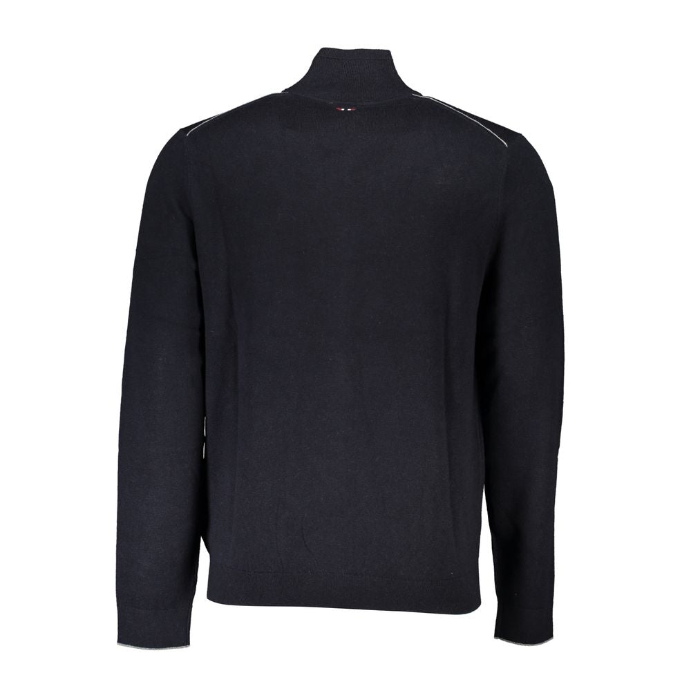 Black Fabric Men Sweater