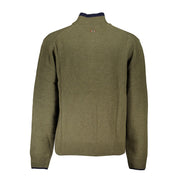 Green Fabric Men Sweater