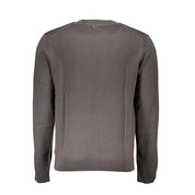 Gray Cotton Men Sweater