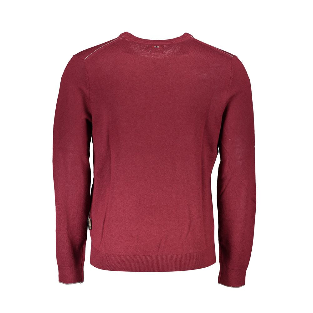 Red Fabric Men Sweater