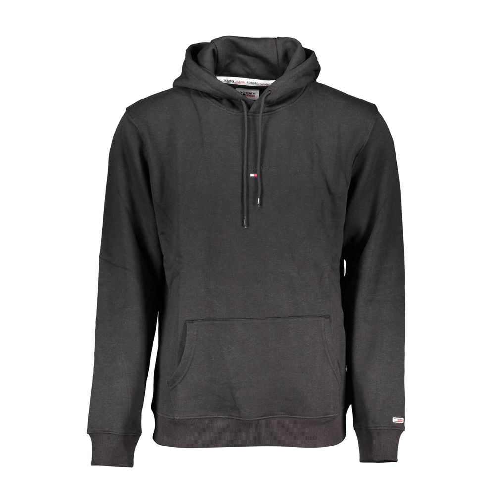 Black Cotton Men Sweatshirt