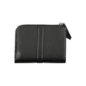 Sleek Black Zip Wallet with Coin Purse