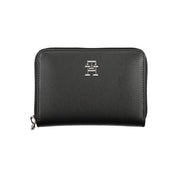 Elegant Black Zip Wallet with Multiple Compartments