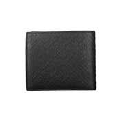 Elegant Black Leather Wallet with Multi-Compartments