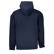 Eco-Conscious Blue Hooded Sweatshirt