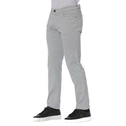 Gray Cotton Men Jeans