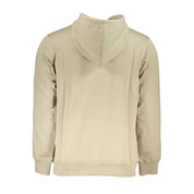 Beige Hooded Cotton Sweatshirt