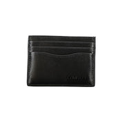 Sleek Black Leather Card Holder