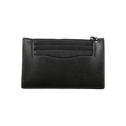 Elegant Leather Zip Wallet in Timeless Black