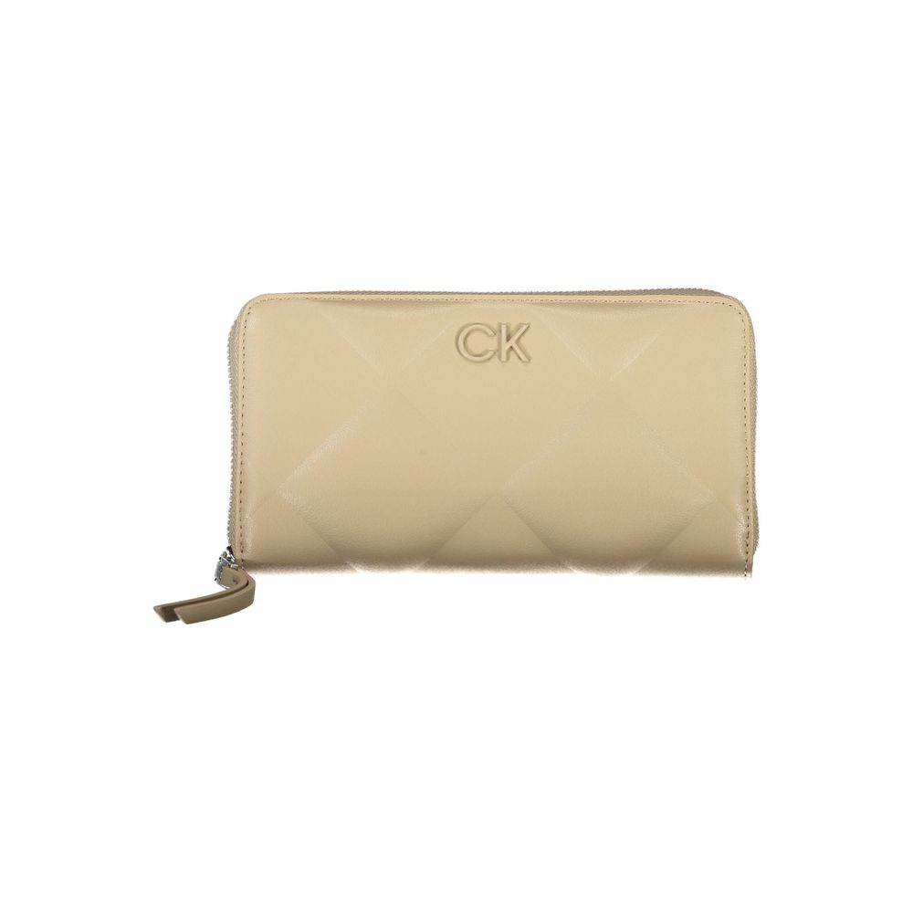 Elegant Beige Multi-Compartment RFID Wallet