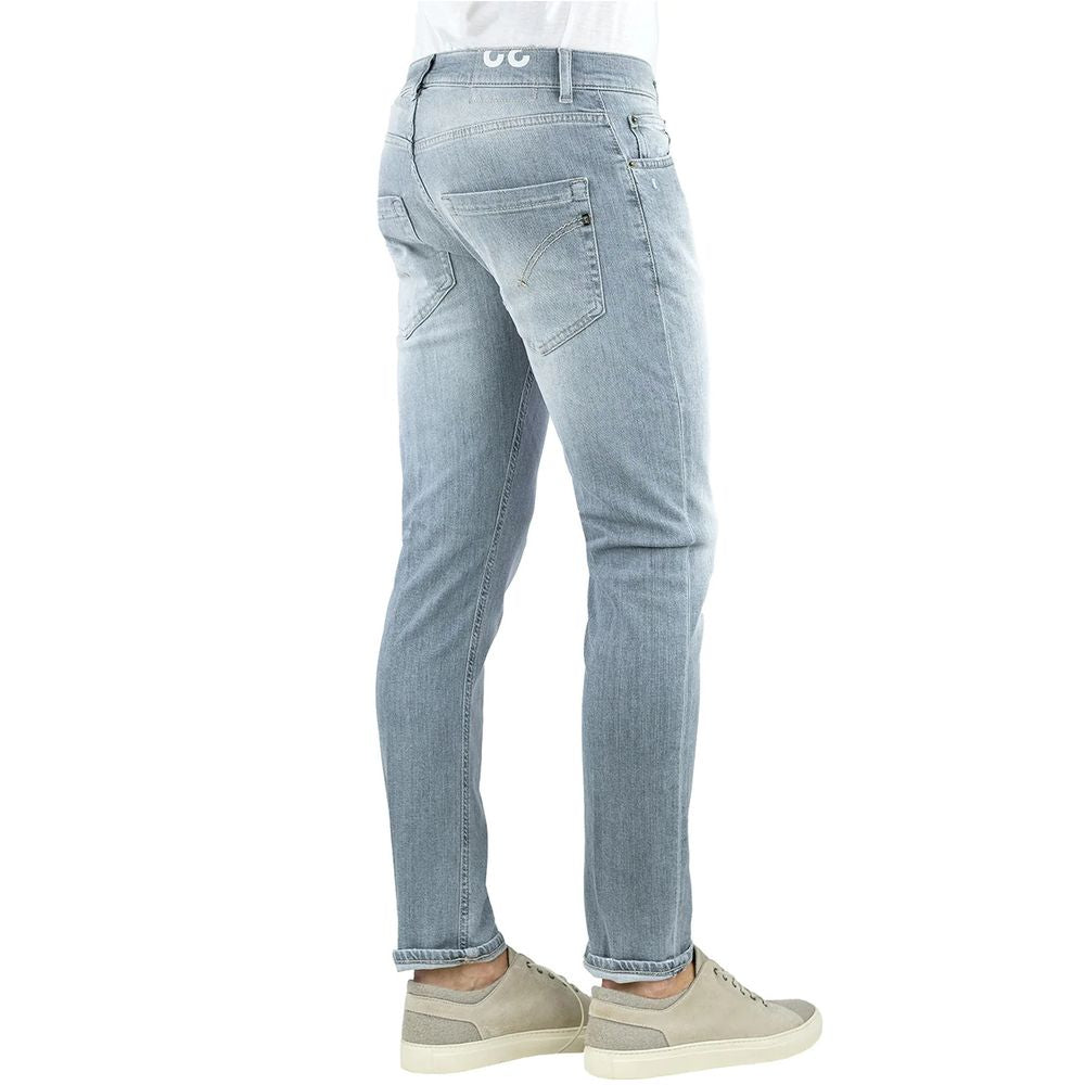 Sleek Gray Slim Fit Designer Jeans