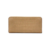 Jet Set Large Camel Animal Print Leather Continental Wrist Wallet