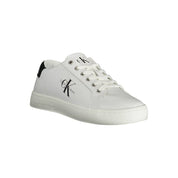 Sleek White Lace-Up Sneakers with Logo Detail