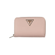 Chic Pink Polyethylene Zip Wallet