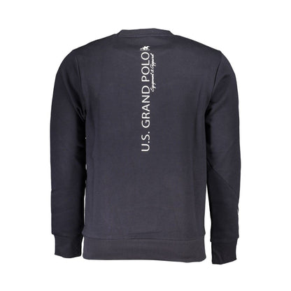 Elegant Fleece Crew Neck Sweatshirt in Blue