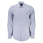 Elegant Blue Organic Cotton Shirt