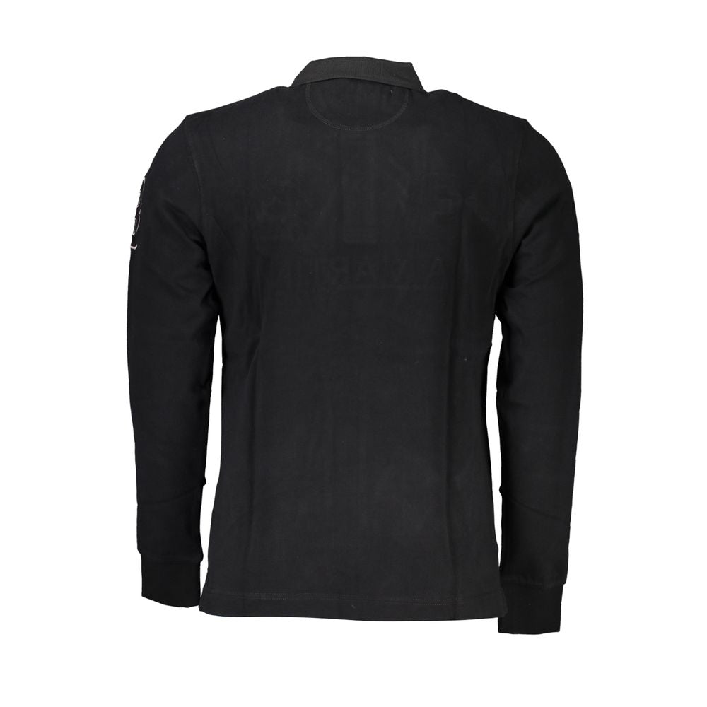 Elegant Long Sleeved Black Polo