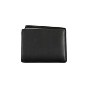 Sleek Black Leather Dual Compartment Wallet