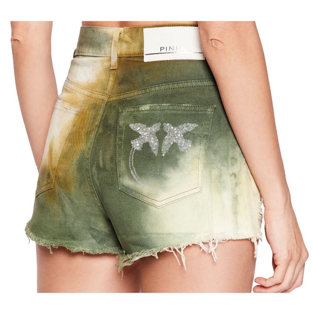 Green Cotton Women Short