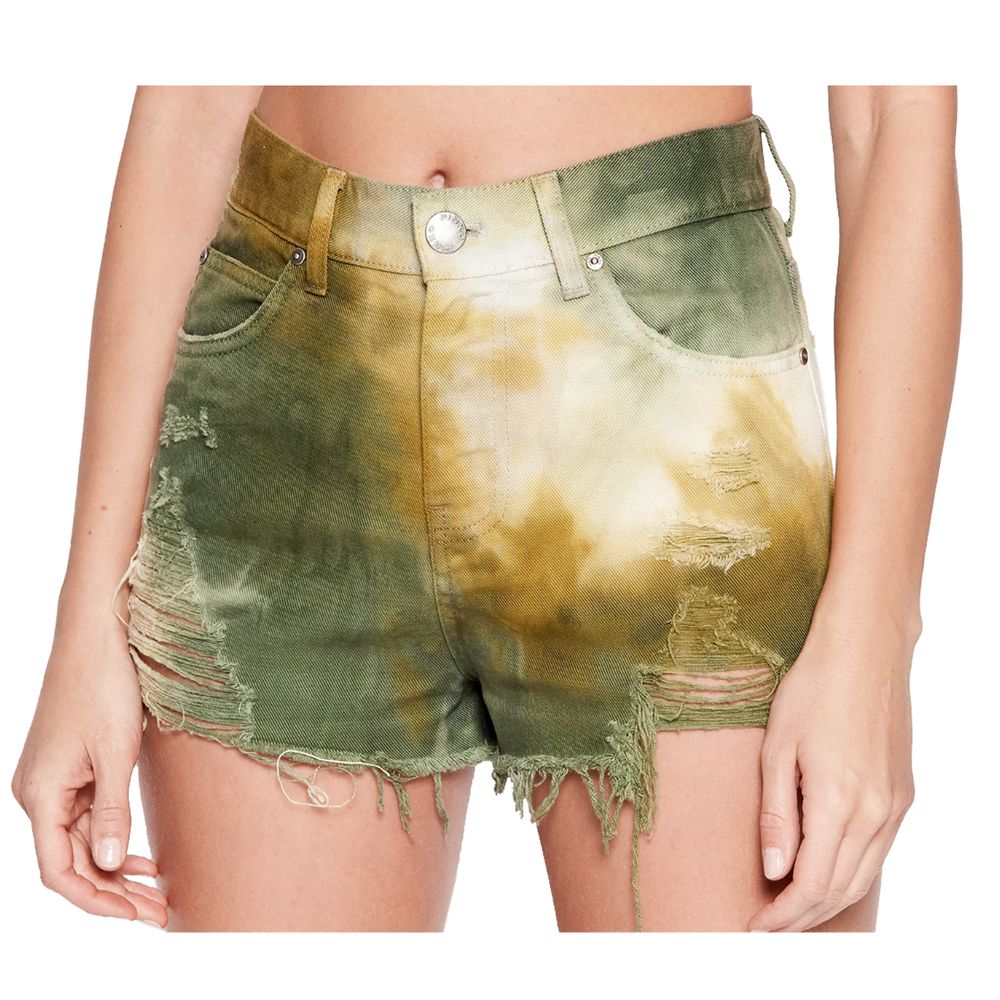 Green Cotton Women Short