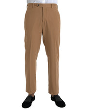 Beige Cashmere Men Straight Fit Dress Pants