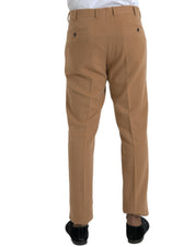 Beige Cashmere Men Straight Fit Dress Pants