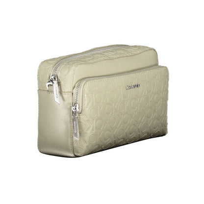 Beige Polyester Handbag