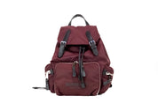 Medium Burgundy Econyl Nylon Rucksack Drawstring Backpack Bookbag