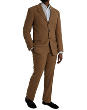 Brown Cashmere 2 Piece Single Breasted Suit