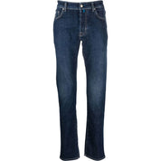 Exclusive Indigo Straight Leg Jeans with Bandana Detail