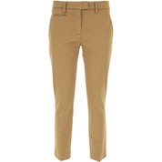 Brown Cotton Women Trouser