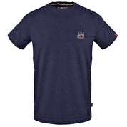 Blue Cotton Men T-Shirt