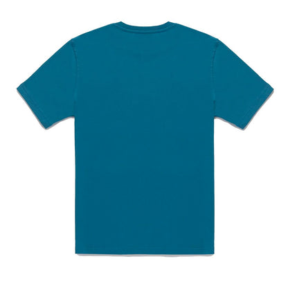 Chic Light Blue Cotton Tee with Chest Logo