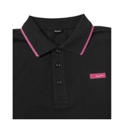 Elegant Cotton Polo with Contrast Details