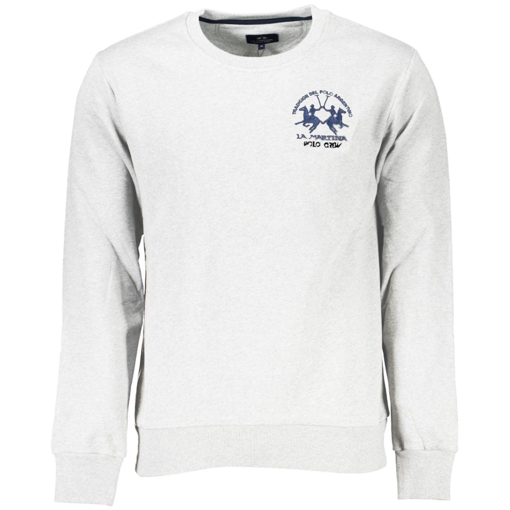 Elegant Cotton Crewneck Sweatshirt in White