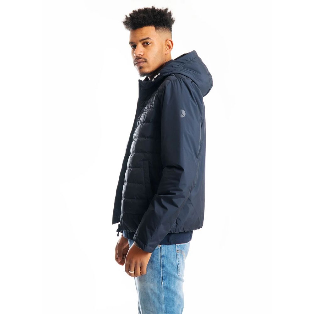 Sumptuous Blue Hooded Technical Jacket