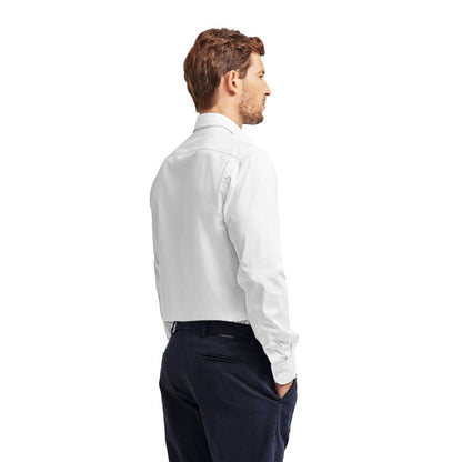 White Cotton Men Shirt