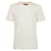 Elevated White Linen-Cotton Blend Tee