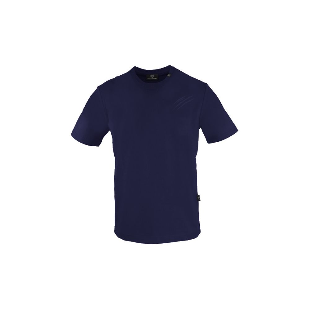 Blue Cotton Men T-Shirt