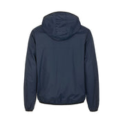 Sleek Blue Nylon Jacket - Zip Closure & Compact Design